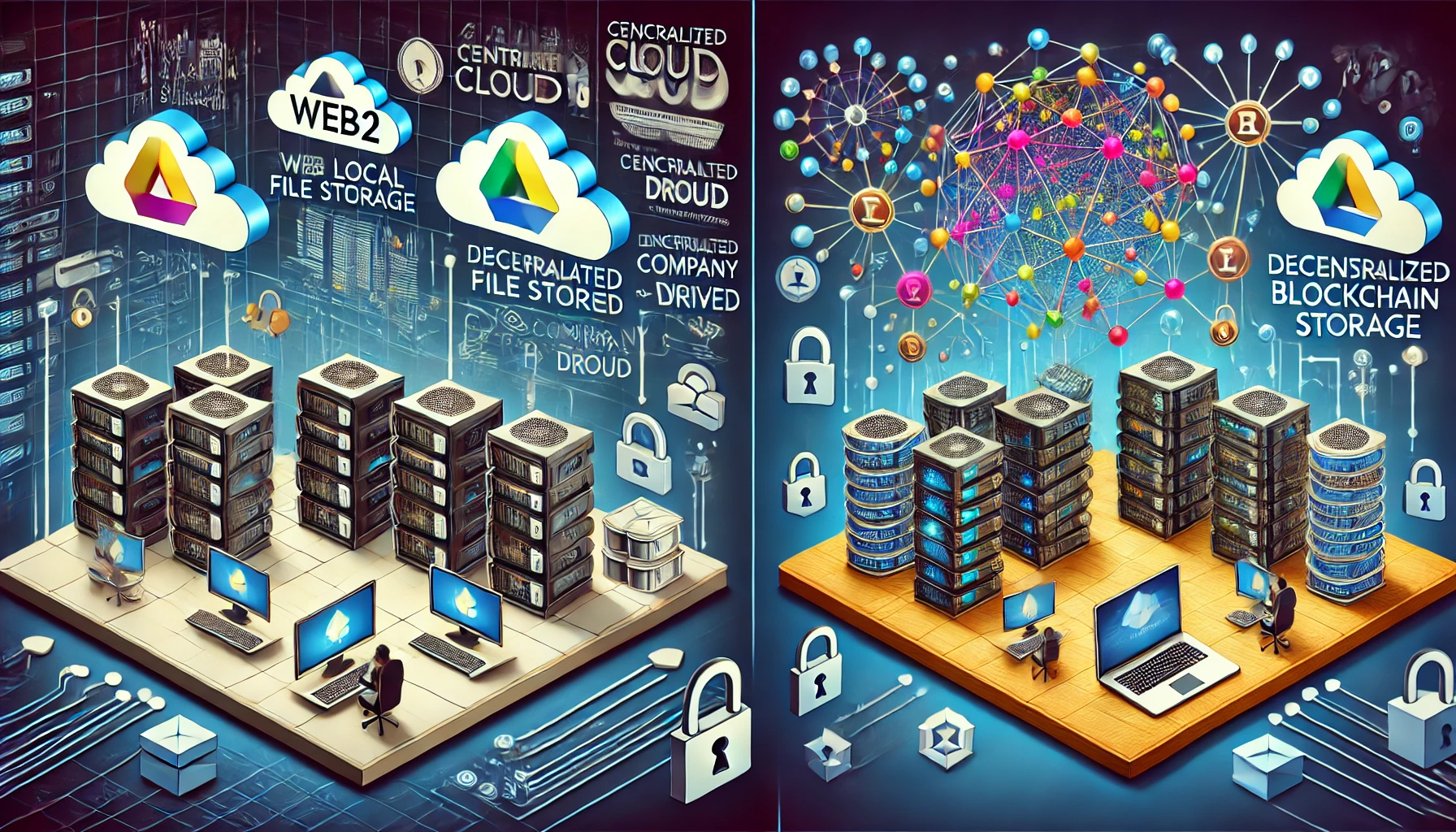 Comparing Web2 Local File Storage with Decentralized Blockchain Storage