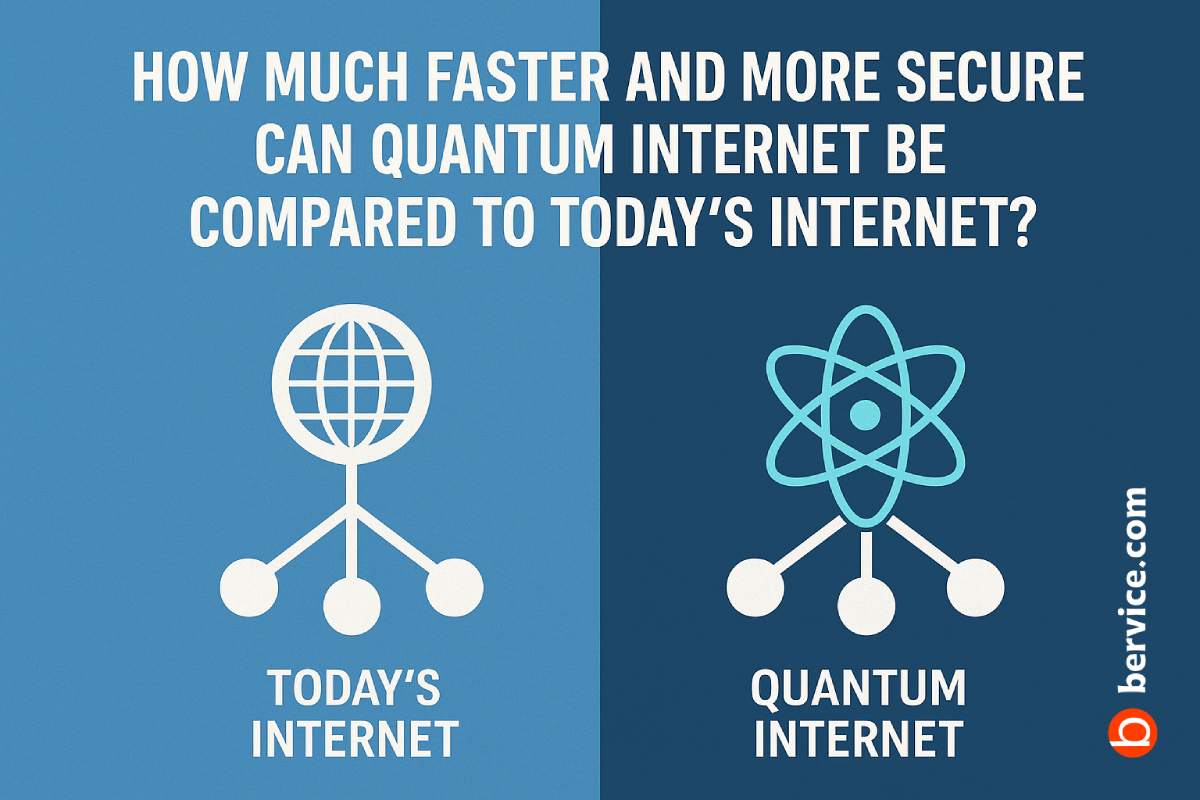 How Much Faster and More Secure Can Quantum Internet Be Compared to Today’s Internet?